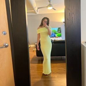 zara dropped shoulder knit dress lime green